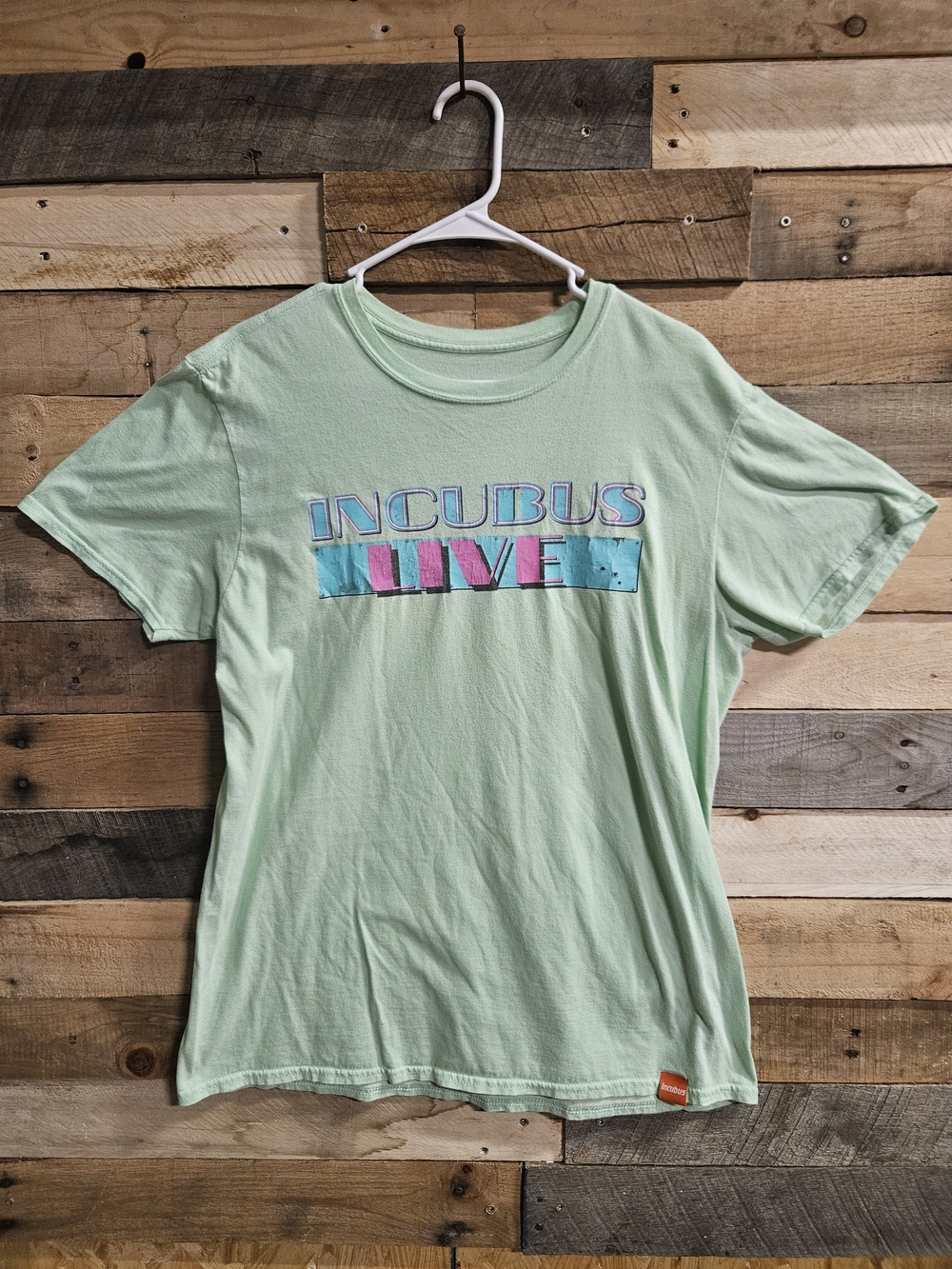 Incubus Live Tour Merch Mint Green Graphic Tee
